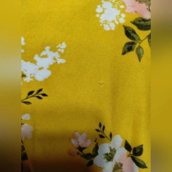 Bobbie‎ Brooks Floral Shift Dress Yellow size Small Summer Spring Lightweight - Picture 5 of 6